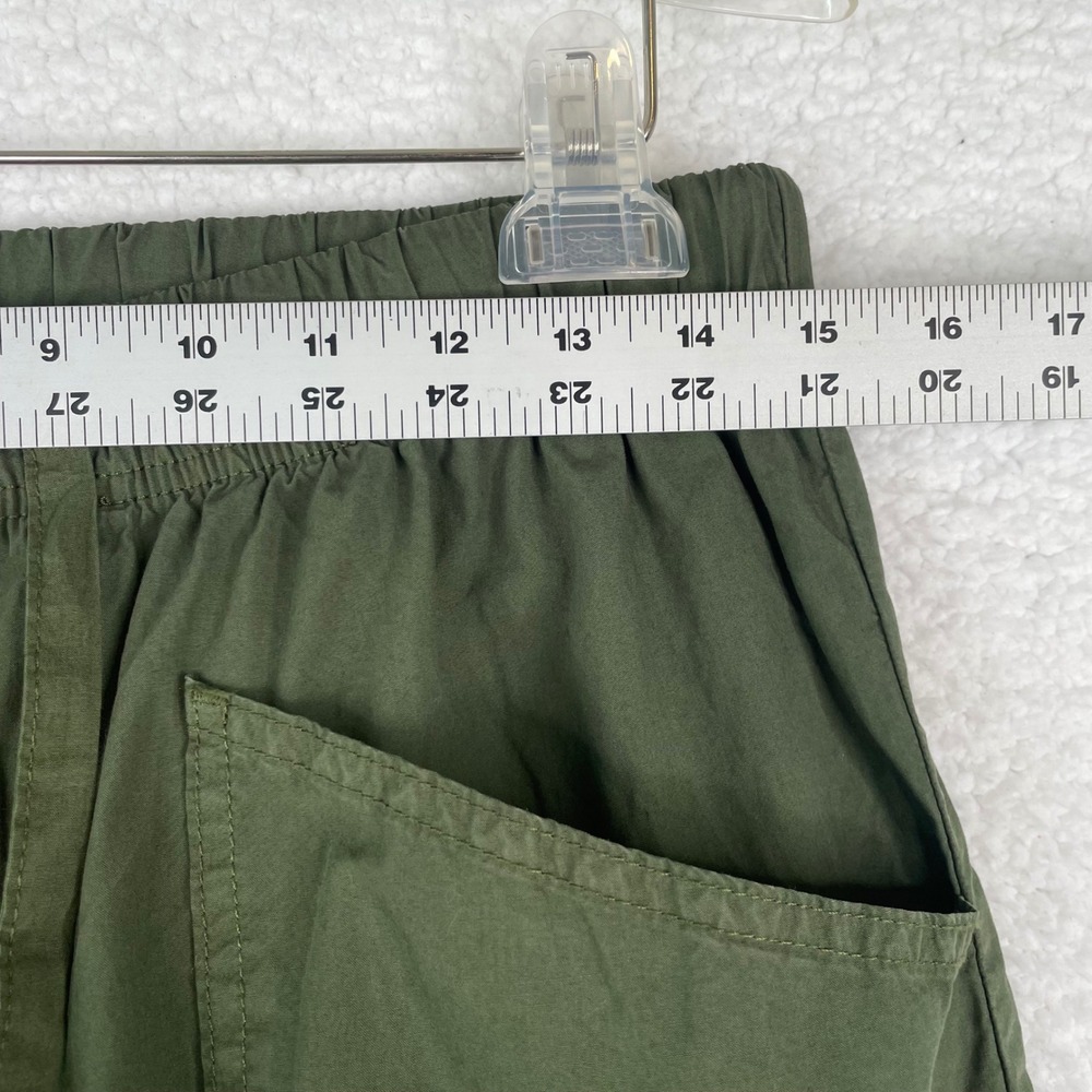 Aerie Womens Olive Green Cotton Cargo Pants Elastic Waist Toggle Hem Small - Picture 7 of 12